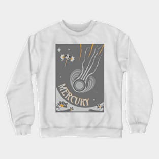 Mercury - Art Nouveau Space Travel Poster Crewneck Sweatshirt